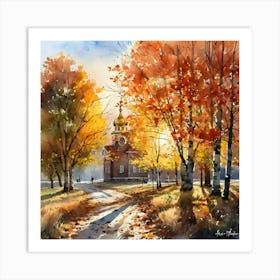 Autumn In The Park Art Print