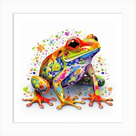 Colorful Frog Art Print