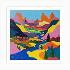 Colourful Abstract Rocky Mountain National Park Usa 4 Art Print