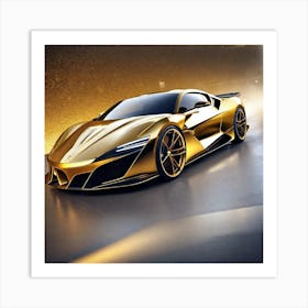 Golden Honda Nsx Art Print