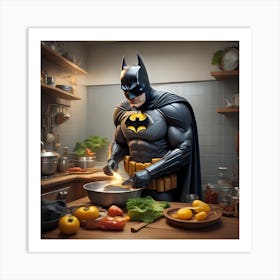 Batman Playing with Fire Art Print