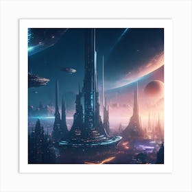 Futuristic City 17 Art Print