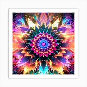 Psychedelic Flower Art Print