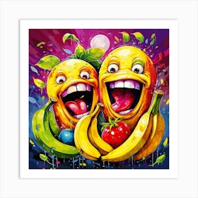 Fruity Graffiti Art Print