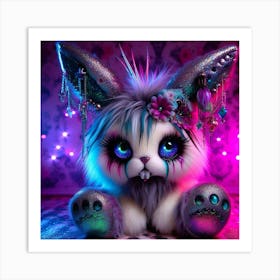 Bunny Rabbit Dark Art Print