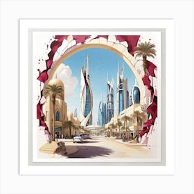 Dubai Cityscape Print Art Print