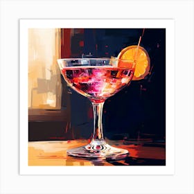 Cocktail Painting Art Print