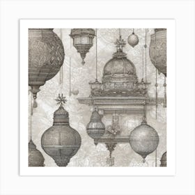 Islamic Lanterns 4 Art Print