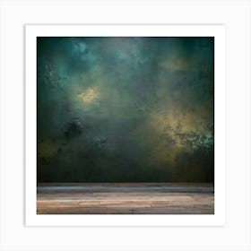 Empty Room With Green Wall 2 Art Print