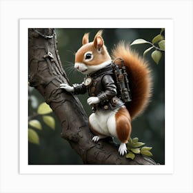 Steampunk Squirrel Art Print