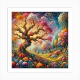 Fantasy trees Art Print