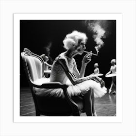 Ballet Dancers Smoking Art Print