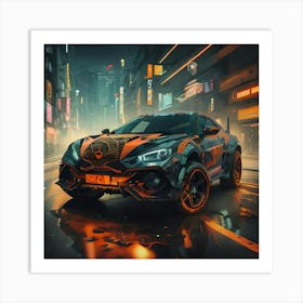 Pumpkin Car (Cyberpunk19) Art Print