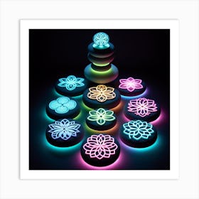 Glow balance stones 1 Art Print