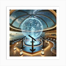 A Luxurious Cruise Ship S Celestial Observation De Art Print