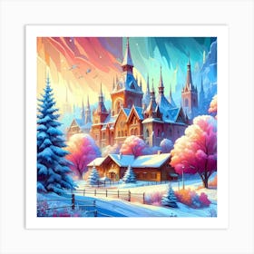 Winter Village 2 Art Print