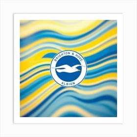 Brighton and Hove Albion Logo Wall Art 2 Art Print