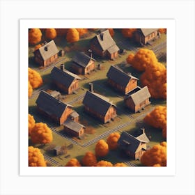 Autumn Village 56 Art Print