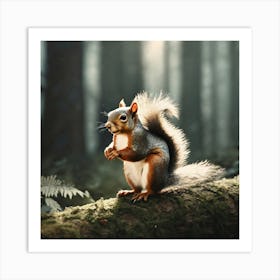 Squirrel In The Forest 228 Art Print