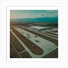 Aerial View Of An Airport 1 Art Print