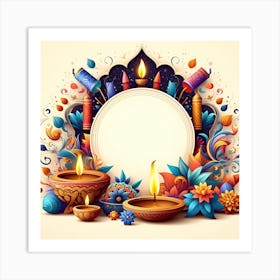Diwali Greeting Card 4 Art Print