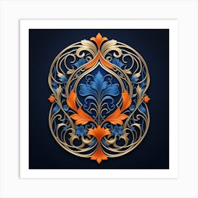 Ornate Floral Design Art Print