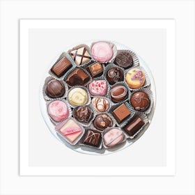 Chocolates On A Plate 16 Art Print