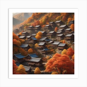 Autumn Village 65 Art Print