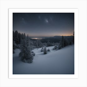 Night In The Mountains 1 Art Print