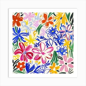 Floral Painting Matisse Style 12 Art Print