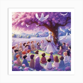 purple forest Art Print