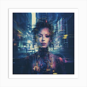 Futuristic Woman Art Print