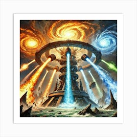 Elemental Convergence Array Art Print