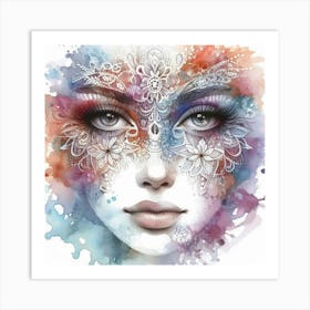 Watercolor Of A Woman 60 Art Print