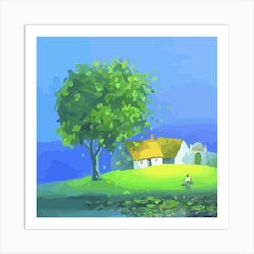 Irish Landscape Painting Art Print