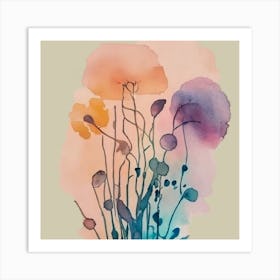 Watercolor Poppies Wall/Office /Room Decor Art Print