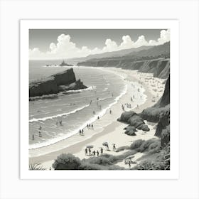 California Beach Art Print