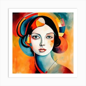 Abstract Woman'S Face Art Print