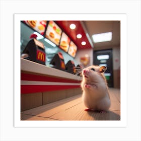 Hamster in Line Art Print