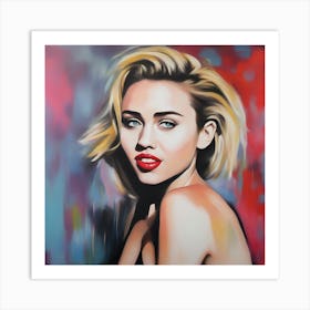 Miley Cyrus abstract painting Art Print