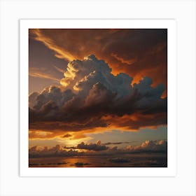 Sunset Over The Ocean Art Print