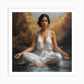 Meditating Woman Art Print