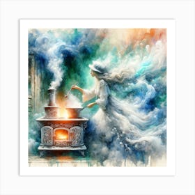 Fairy In The Kitchen Art Print