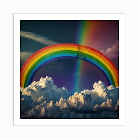 Default Double Upside Down Rainbow Art Print 3 Art Print