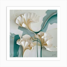 White Flowers Art Print