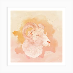 Zodiac Ram Art Print