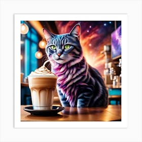 Cosmic Catfeine 10 Art Print