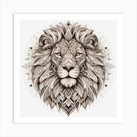 Lion Head 1 Art Print