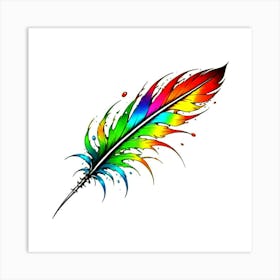 Feather Tattoo 13 Art Print