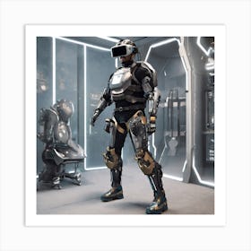 Futuristic Man In A Suit 9 Art Print